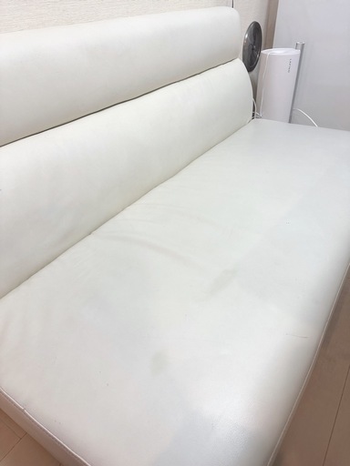 【値下げ】ダイニングテーブル＋2人がけソファ／高さ調節可能