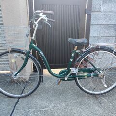 ステンレスハンドルのオートライト　26インチ自転車の画像