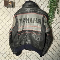 YAMAHA ヤマハ ライダースジャケット 革ジャン 牛革の画像