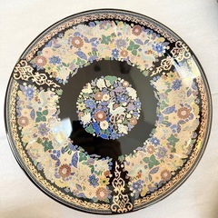 【ネット決済・配送】  庫山窯　ビンテージ　前畑陶器　金花詰　銘々皿揃　6枚セット　金彩　鹿　大皿　中皿　小皿　和食器　美濃焼　未使用　美品　箱入り　Kozangama コザンガマ の画像