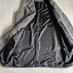 チェックコート　ジレ　ノースリーブの画像
