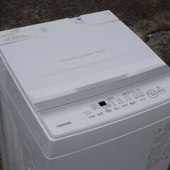 美品 東芝 全自動洗濯機 AW-7GM2(W) 7kg 2024年 ダブルシャワー洗浄 部屋干しモード ピュアホワイトの画像