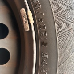 夏タイヤ4本ホイール付185/60r15の画像