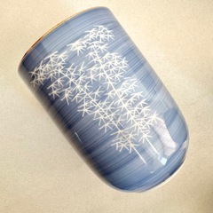 【ネット決済・配送】 たち吉　ビンテージ　竹林　茶器　急須　湯呑み　5個セット　橘吉　Tachikichi 未使用　美品　箱入り　青　ブルー　湯飲み　湯のみ　ゆのみ　ユノミ　タチキチ の画像