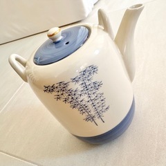 【ネット決済・配送】 たち吉　ビンテージ　竹林　茶器　急須　湯呑み　5個セット　橘吉　Tachikichi 未使用　美品　箱入り　青　ブルー　湯飲み　湯のみ　ゆのみ　ユノミ　タチキチ の画像