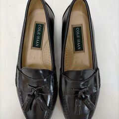 新品：コールハーン COLE HAAN タッセルローファー 黒　本革 革靴  メンズ ドレス ビジネス シューズ 保存袋付き　251023-1Tの画像