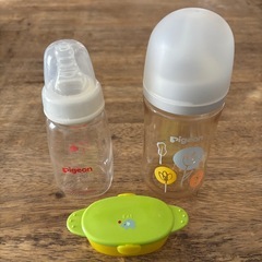 【ピジョン】哺乳瓶 ガラス プラスチック セット の画像