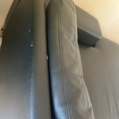 ソファ　黒の合皮の画像