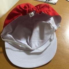 赤白帽　L 　未使用の画像