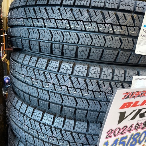 残り1台　１４５／８０Ｒ１３　ブリザックＶＲＸ２　４本セット　タント　ムーブ　ワゴンＲ　アルトなどに‼️