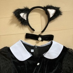 【150】ハロウィン用　コスプレ衣装　黒ワンピの画像