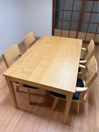 ダイニングテーブルセット 4人掛け　回転チェア 肘付 ダイニングセット　幅135cm 高さ70