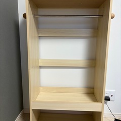 ハンガーラック 幅60cm×高さ120cm 子供 キッズハンガーラック ランドセル収納 子供用 木製 子供 子供服 収納 ランドセルラック ランドセル 収納 子供部屋 ラック ハンガー 収納ラック ランドセル キッズ 収納ラックの画像