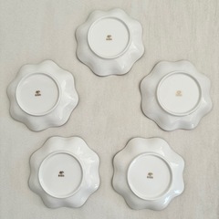 【ネット決済・配送】  未使用美品　香蘭社　フルーツ皿　デザート皿　スウィーツ　5枚セット　花柄　菖蒲　アヤメ　あやめ　箱付き　平皿 小皿　中皿　の画像