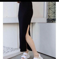 EVRIS ニットワンピース ロングワンピース ブラック 黒の画像