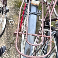 赤い自転車の画像