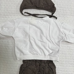 ボンネット付　くまちゃんセットアップの画像