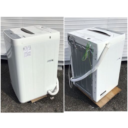 408 SHARP シャープ 洗濯機 ES-GE4C-T 4.5kg 2018年製 ホワイト