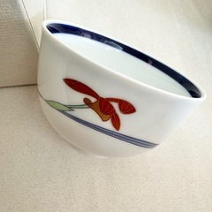 【ネット決済・配送】 未使用美品　香蘭社　湯呑み　5客セット　花柄　菖蒲　アヤメ　あやめ　箱付き の画像