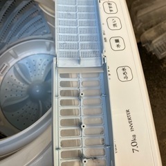 石2510-542 RORO  全自動電気洗濯機 YWM-TV70L 2024年製 7kg 動作確認済み キズ 汚れありの画像