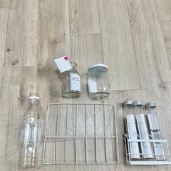 新品　花瓶　ガラス瓶　ガラスボトル　ラック　　の画像