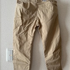 ベージュ ロングパンツ ゴムウエスト　130cmの画像