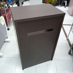 木製 キャビネット 幅50cm ダークブラウン 引出し付き 電話台 FAX台 収納家具 苫小牧西店の画像