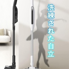 【新品】掃除機 コードレス 強力吸引 自立式 LEDライト 軽量 スティック クリーナーの画像