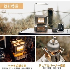 【 SPRINGHILL 】アイロンストーブ 3WAY　ランプ オイルランタン ストーブ 鉄板焼き クッカー 670ml 大容量 重厚感 アウトドアギア 2芯 替え芯 バッグ ブラケット付き 定価36,000円 箱付き 未使用品 配送・手渡し可  の画像