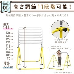 室内用鉄棒➕補助ひもの画像