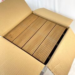 ☆江別市『かいとるどう』★NITORI ニトリ ジョイントタイル 木 18枚 まとめ セット サイズ 約 30×30cm 厚さ 約 2.6cmの画像