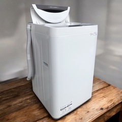 シャープ SHARP 全自動洗濯機 幅56.5cm 6kg ステンレス穴なし槽 ブラウン系 ES-GE6E-Tクリーニング済み 2021年製の画像