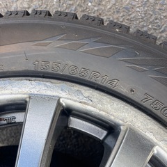 BRIDCESTONE BLIZZAK VRX2 2023年製155/65/R14 タイヤホイール4本セットの画像
