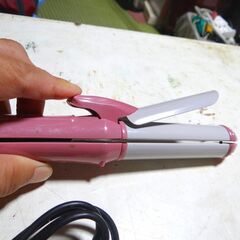 動作確認済み　レプレゼント　小型　カール＆ヘアアイロン　ピンクの画像