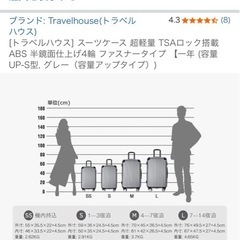 トラベルハウス　スーツケースの画像