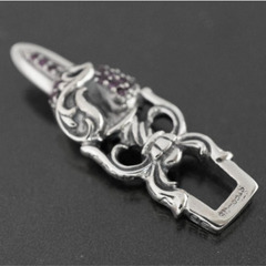 クロムハーツ/ダガーハートペンダント/ルビーパヴェ/新品加工/インボイス/CHROME HEARTSの画像