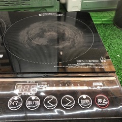 2021年製　山善　2口IH調理器　YEM-W1456(B)の画像