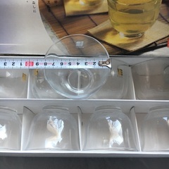 来客用ガラスコップセット　未使用です。の画像