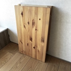 無印良品　パイン材テーブル　折りたたみ式の画像