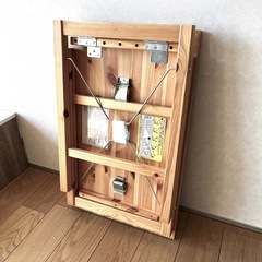 無印良品　パイン材テーブル　折りたたみ式の画像