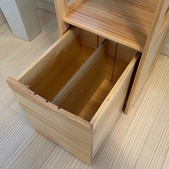 未使用　木製ランドセルラックの画像