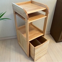 未使用　木製ランドセルラックの画像