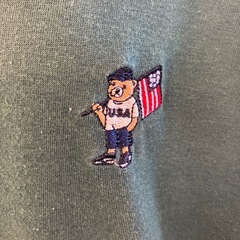 M2510-321 Sterny 半袖 胸ロゴ Tシャツ 3L グリーン 毛玉色あせ有り の画像