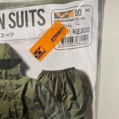 【新品未使用・未開封】ワークマン メンズ レインスーツ LLサイズ（カーキ）の画像