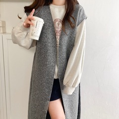 【新品】classicalelf 2wayフェイクリングウール ロングジレ　ジレ　ロングの画像