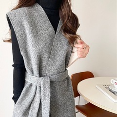 【新品】classicalelf 2wayフェイクリングウール ロングジレ　ジレ　ロングの画像
