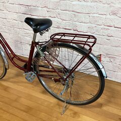 【10/31まで決算セール¥3000値引中】【大人用】整備済 サイモト 27型ハシゴ 中古自転車 赤色 <自転車のオオムラ 静岡店>の画像