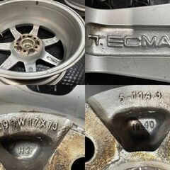 Weds TAS JAPAN TECMAG テクマグ 17インチ 4本 7J5HPCD112+40 空気圧センサー VW/ザ・ビートル/パサート/ティグアン/シャラン等　(MHG009)クレジットカード QRコード決済可能の画像