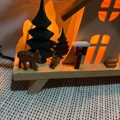木製デコレーションライトツリーの画像