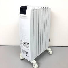ss7979　デロンギ オイルヒーター QSD0712-MB ホワイト 7枚フィン 1200W 3～8畳 DeLonghi キャスター付 ヒーター 暖房 白 タイマー ストーブ 静か クリーン オイルヒーター 中古の画像